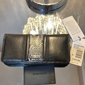 NWT Brahmin Black Leather Wallet